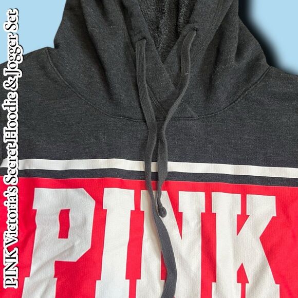 Pre-Owned PINK Victoria’s Secret Hoodie & Jogger Set – XS / M - Picture 7 of 10
